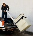 L-1 Stair Climbers Handtruck - Lifting A Dryer